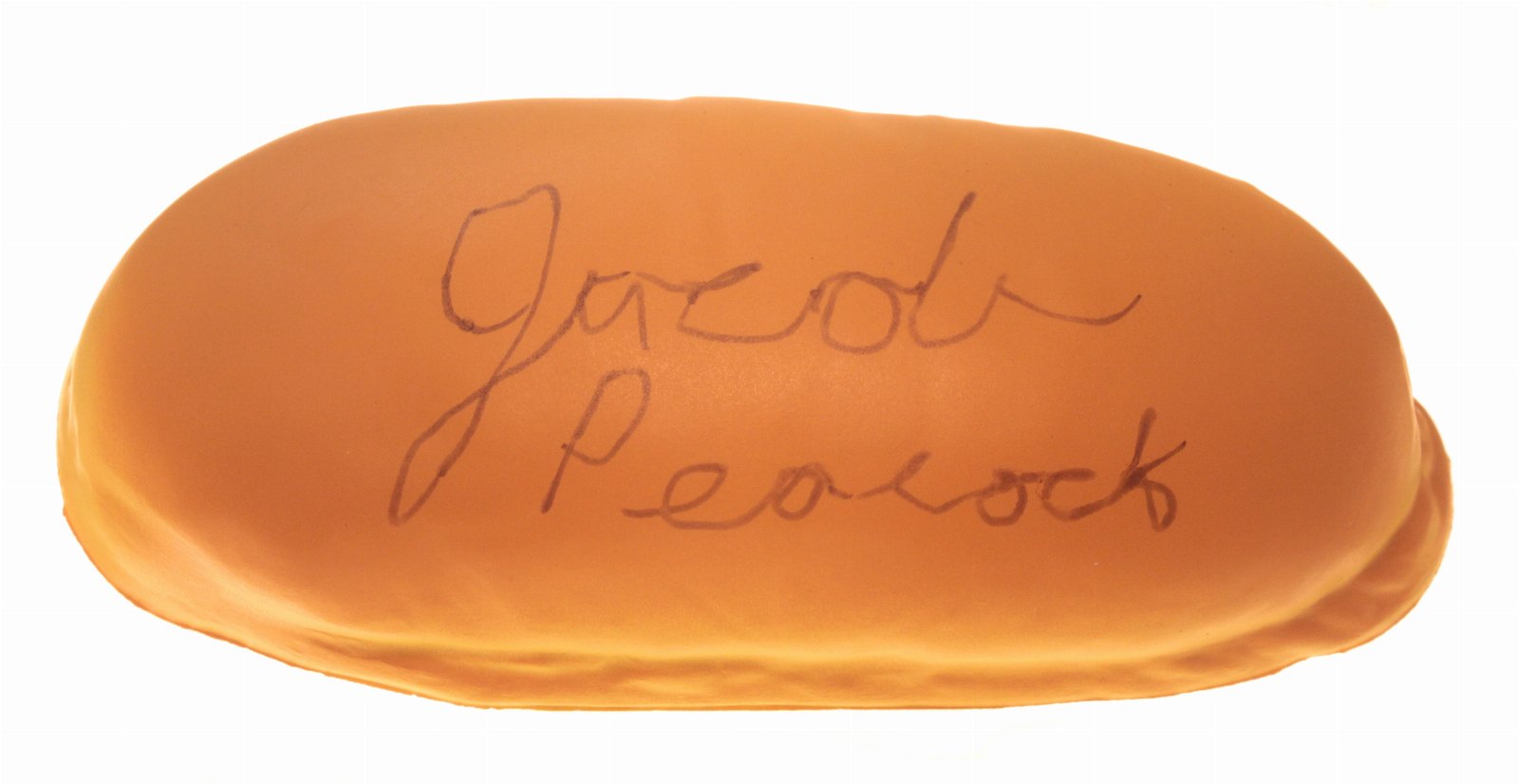 Tony Pacho's Cafe signed hotdog bun