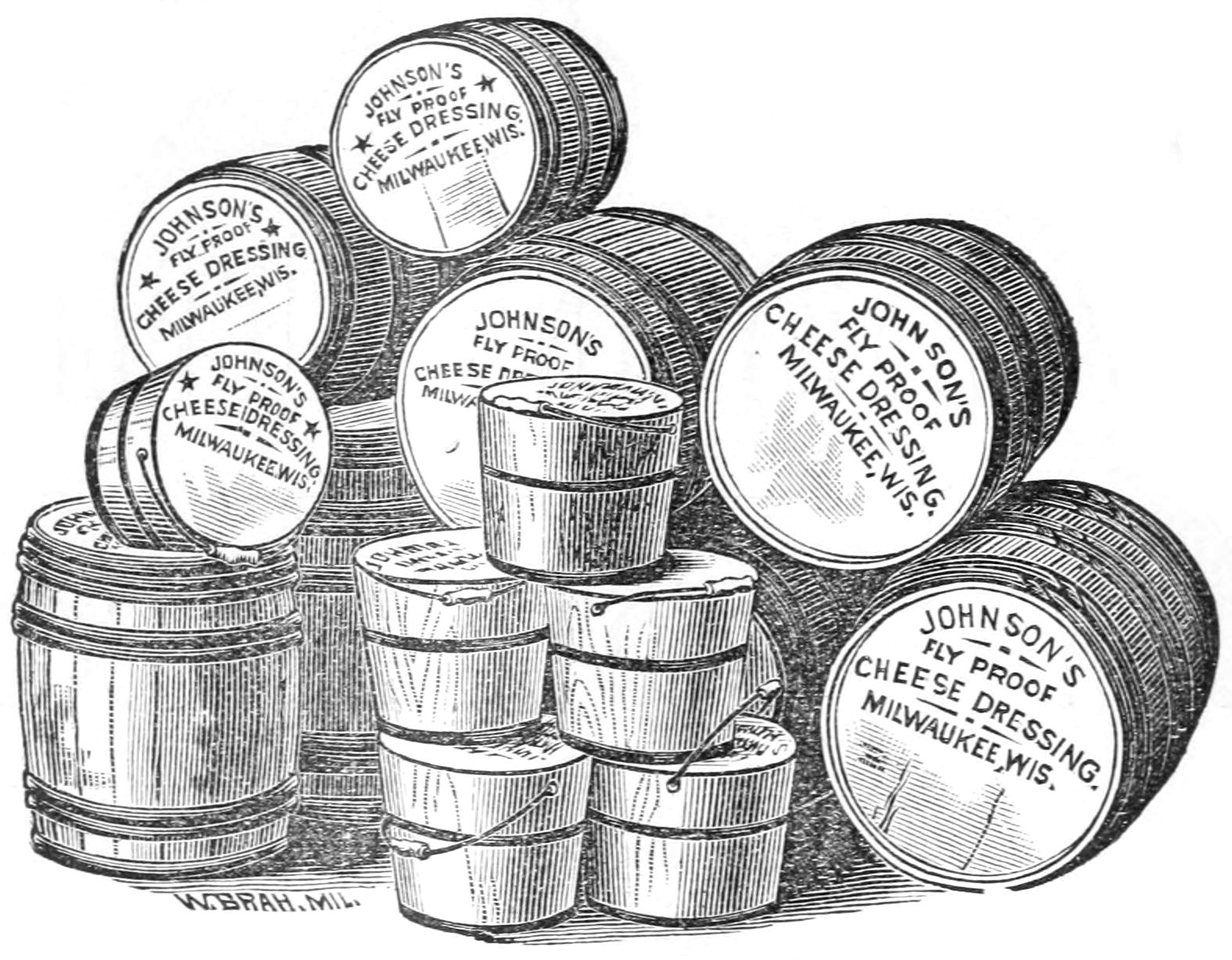 Hand-book on cheese making - Johnson's Cheese Dressing Advert